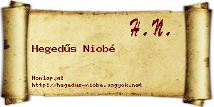 Hegedűs Niobé névjegykártya
